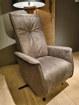 Relaxfauteuil Brummen leder draaistoel met sta-op