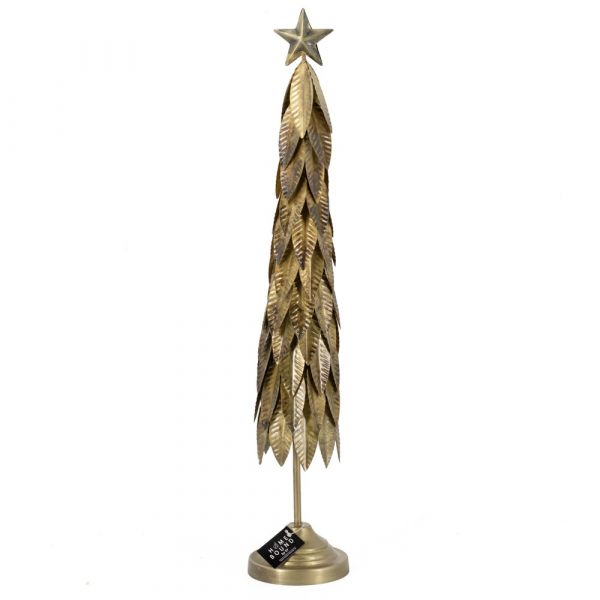 Kerstboom metaal goud medium