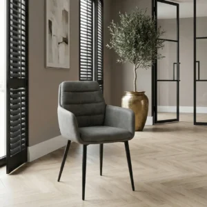 Armstoel Apollo microvezel antraciet