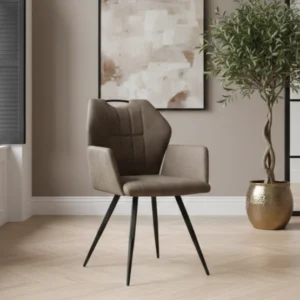 Armstoel Flare microvezelstof taupe