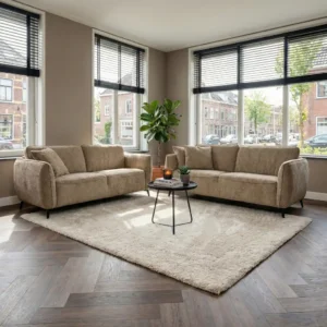 Elburg bankstel 3+2 Venga stof taupe