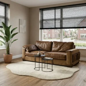 25-zitsbank Africaleder Tabac - canvas