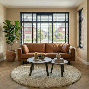 Jinx bank 4-zits 240cm microleder Bull cognac 28