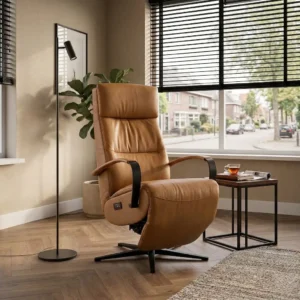 Relaxfauteuil Eibergen Microleder Cognac