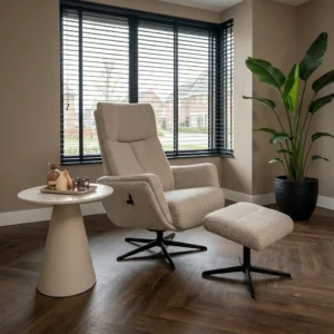 Relaxfauteuil Emmerik met losse voetenbank