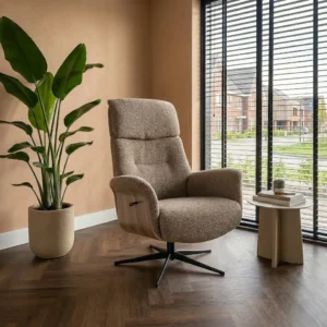 Relaxfauteuil Hengelo handbediend bruin