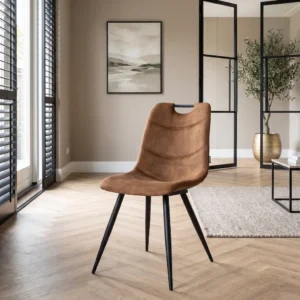Stoel Democraat Velvet Cognac