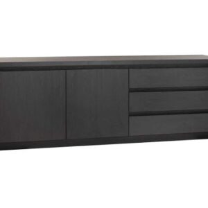 Dressoir Hoogeveen groot 242cm zwart