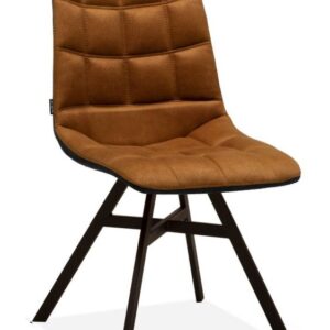 Eetkamerstoel Earth microvezel cognac