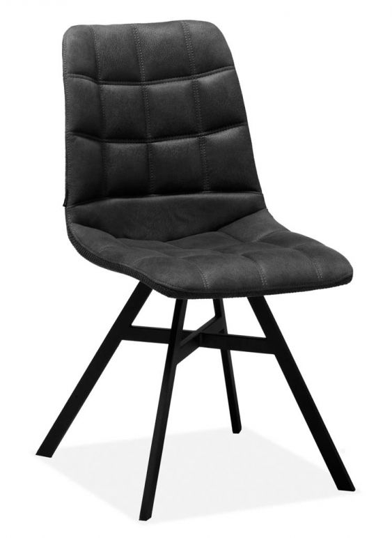 Eetkamerstoel Earth microvezel antraciet