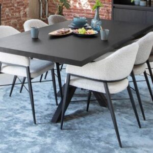 Eetkamertafel Hoogeveen Lamulux Noir 160x90