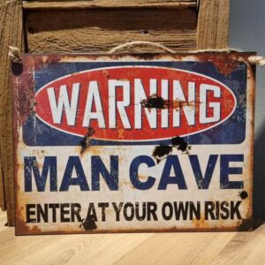 Metalen tekstbord Mancave