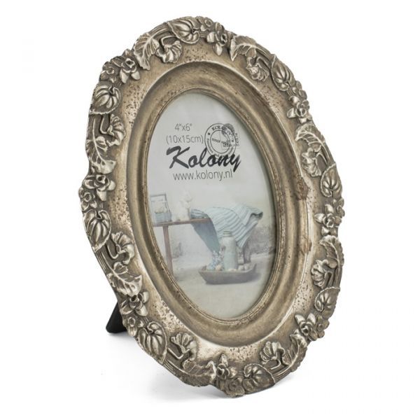 Fotolijst Ovaal Vintage Zilver Klein