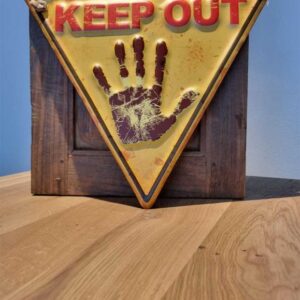 Metalen tekstbord Keep Out