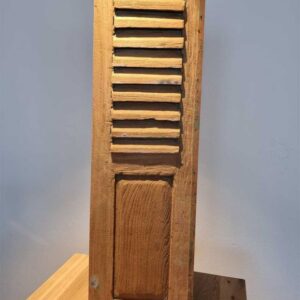 Louvre deur oud teak naturel 30x102cm IN03
