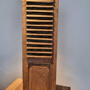Louvre deur oud teak naturel 31x100cm IN05