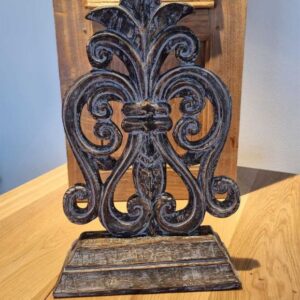 Ornament hout Franse lelie Medium
