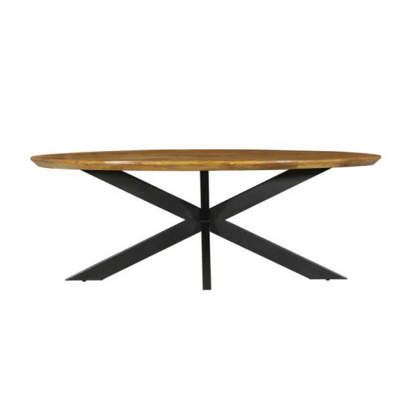 Eetkamertafel Brandy ovaal mango naturel 180cm