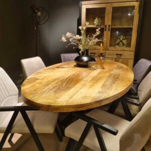 Ovale mango hout eettafel Actie 190cm