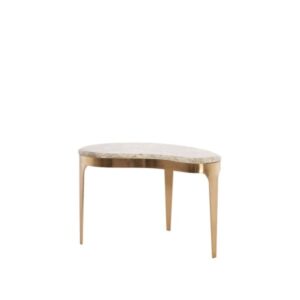Salontafel GIULIO marmer en brons 65x39x41cm