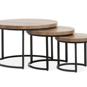 Salontafel Set Max Rond 3-Delig Mango