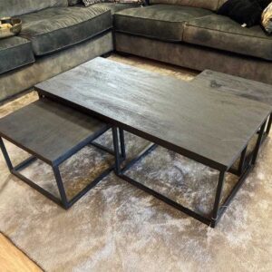 Salontafel Set Lyon Mango Zwart