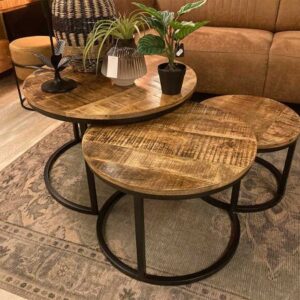 Salontafel Set Thijmen Mango Naturel