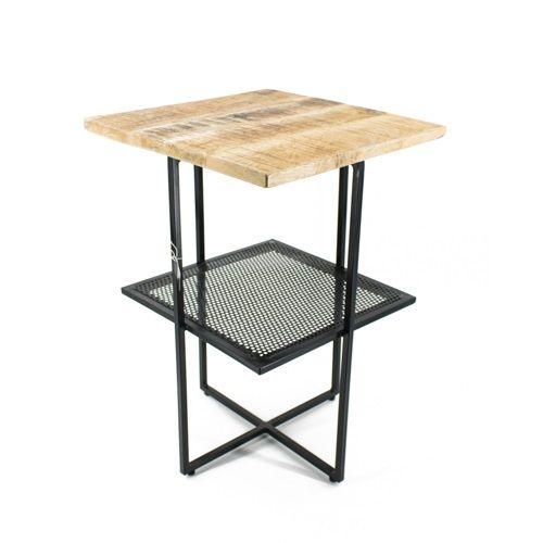Bijzettafel mango naturel 40x40x58