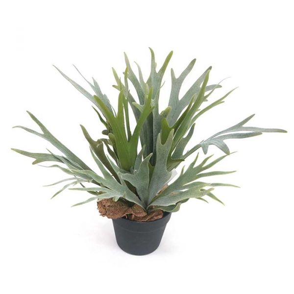 Kunstplant Hertshoorn in pot 51cm