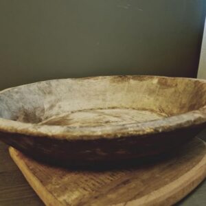 Oude houten schaal 28cm