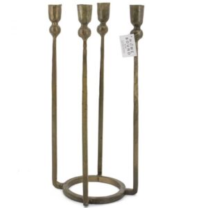 Kaarsenstandaard metaal goud 41cm