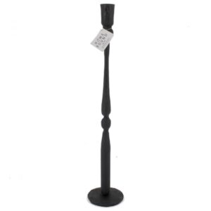 Kaarsenstandaard metaal zwart 29cm