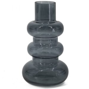 Glazen vaas zwart 30cm