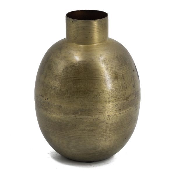 Metalen vaasje goud 14,5cm
