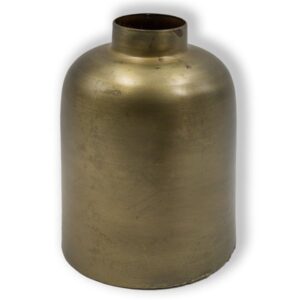 Metalen vaas goud 17x21cm