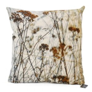 Kussen Velvet bloemen beige 45x45