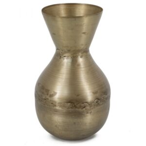 Metalen vaas goud 22cm