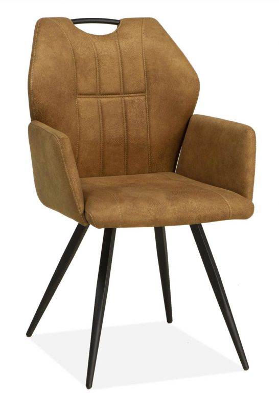 Armstoel Flare microvezelstof cognac