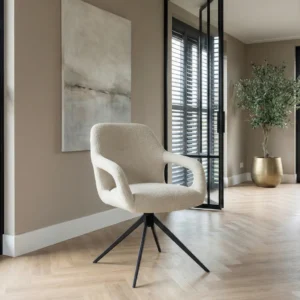 Armstoel-Groningen-draaibaar-kantelbaar-stof-beige