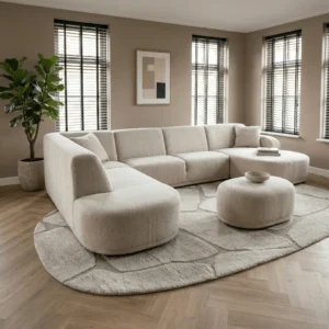 Hoekbank-Holland-u-bank-ronde-vormen-beige