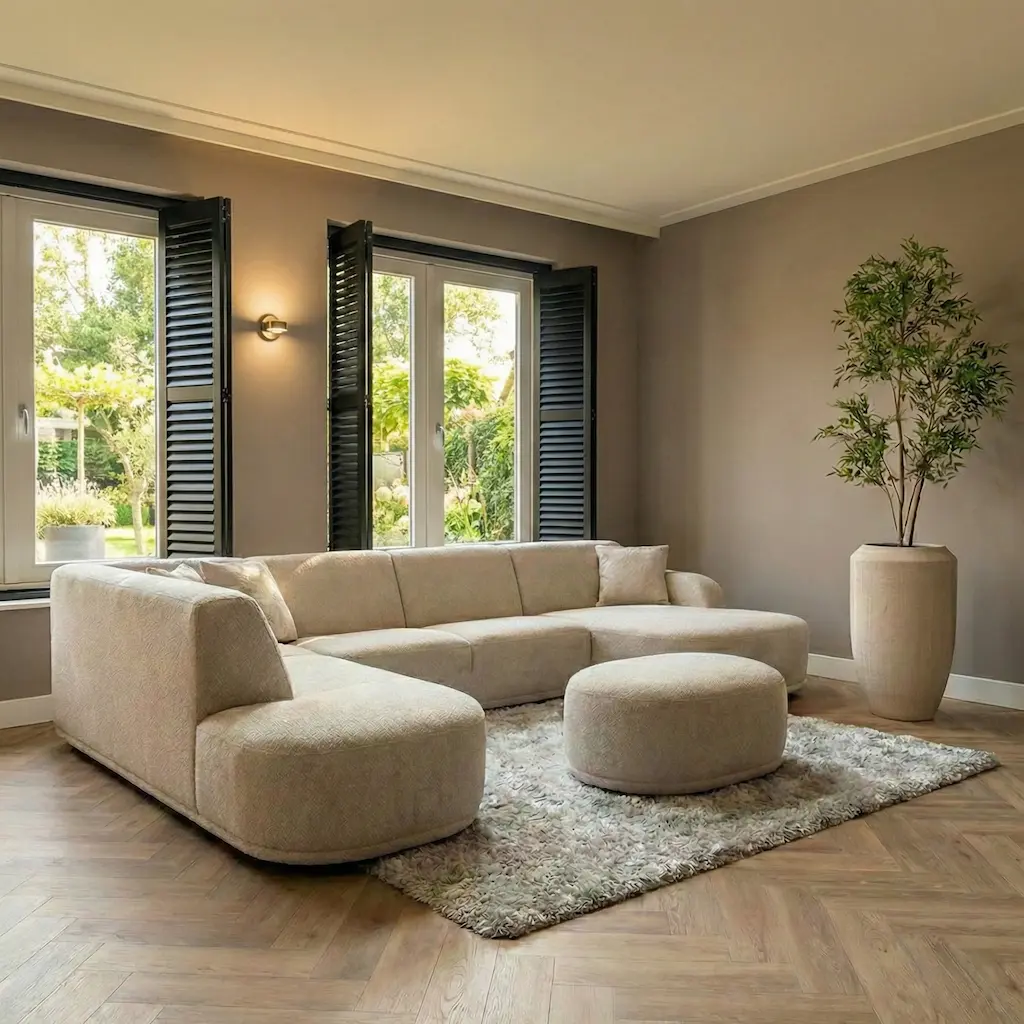 Hoekbank-Holland-u-bank-ronde-vormen-cayenne-shell