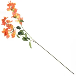 Realistische oranje kunstbloem bougainville 105cm lange zijden tak voor hoge vazen - Meubeldriveinn.nl