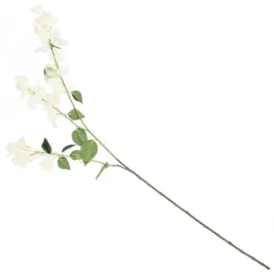 Realistische beige kunstbloem bougainville 105cm lange zijden tak mediterraanse sfeer - Meubeldriveinn.nl