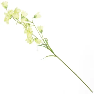 Realistische beige kunstbloem campanula 77cm zijden klokjesbloem tak - Meubeldriveinn.nl
