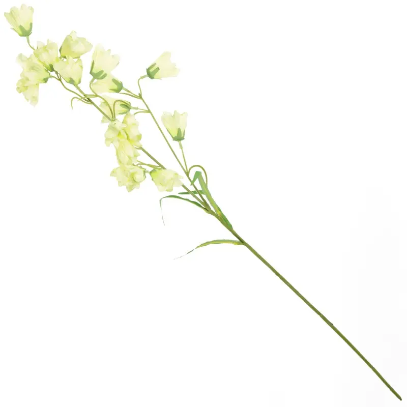Realistische beige kunstbloem campanula 77cm zijden klokjesbloem tak - Meubeldriveinn.nl