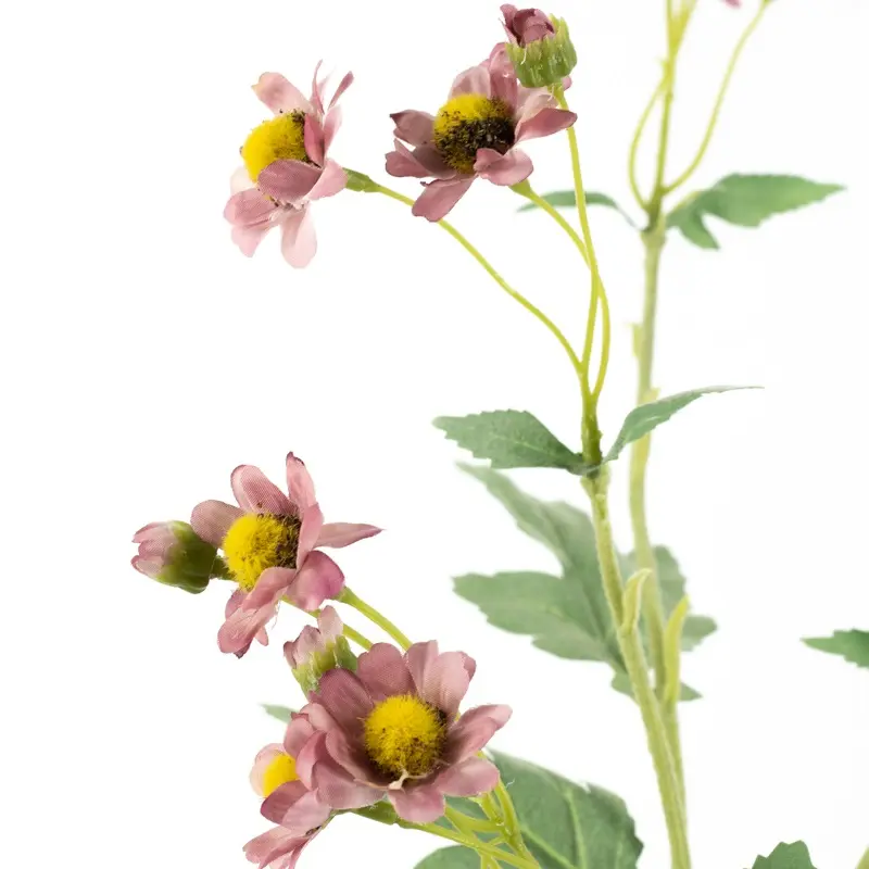 Realistische roze kunstbloem anemoon 78cm lange zijden tak met meerdere bloemen - Meubeldriveinn.nl