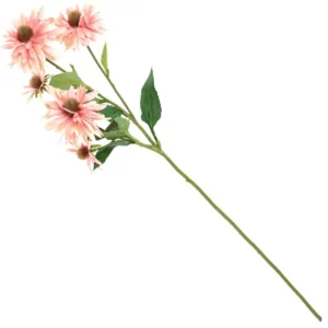 Realistische roze kunstbloem chrysant 73cm zijden tak met meerdere bloemkoppen - Meubeldriveinn.nl