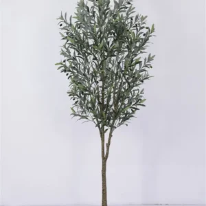 Realistische kunstolijfboom 215cm hoog met grove stam en olijven - Meubeldriveinn.nl