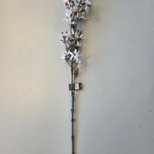 Kunstbloem magnoliatak witte bloesem 95 cm lang met realistische bruine knoppen