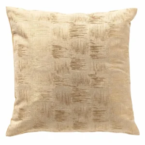 LAMAR - sierkussen 45x45 cm - Bleached Sand - beige, goud